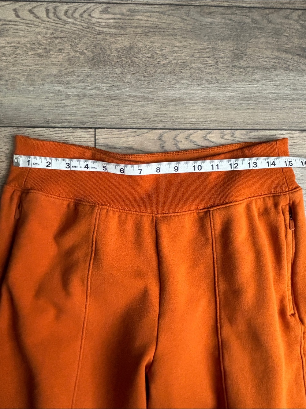 Athleta Retroplush Straight Leg Pants Sweatpants Orange Autumn Fall Sz Medium - Picture 4 of 13